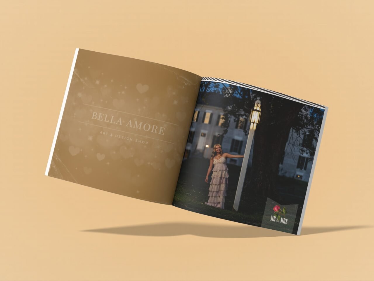 Bella Amore Photography Logo - 3D asset prototype photo album concept