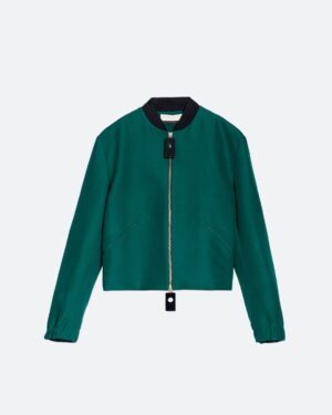 Cropped Zipper Blouse