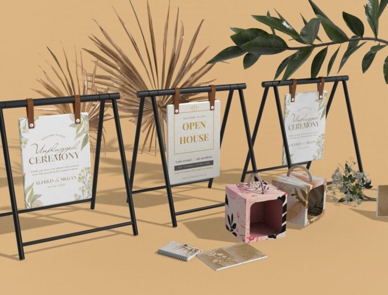 real estate, construction, and event wayfinding signage by Ashley Bailey Designs