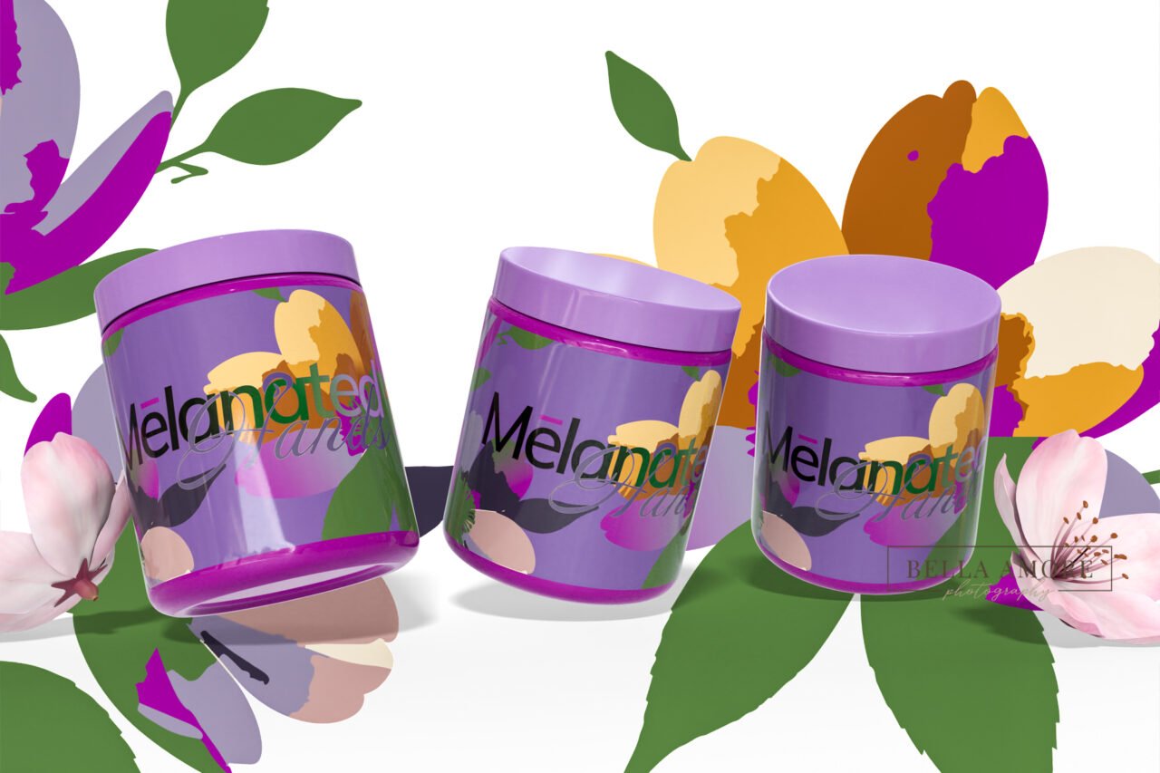 Beauty Product packaging for advertising, Melanated Hands, a Beauty Brand Design and Brand Identity from Ashley Bailey Designs