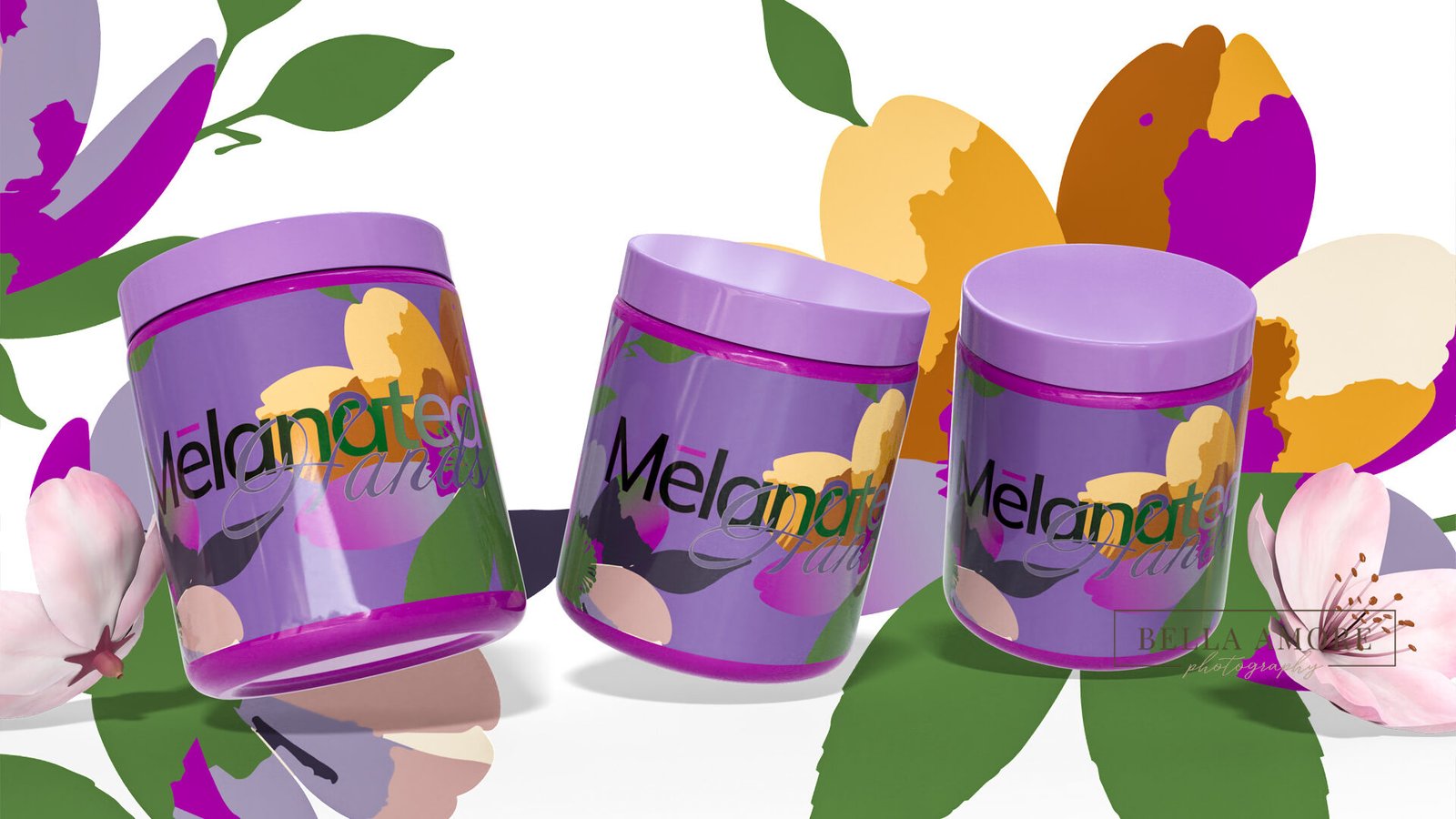 Beauty Product packaging for advertising, Melanated Hands, a Beauty Brand Design and Brand Identity from Ashley Bailey Designs