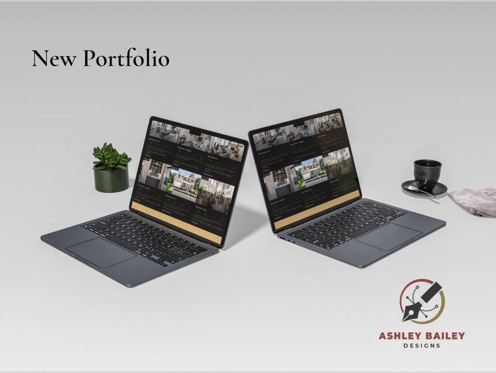 CAD Home Crafters & Designs Custom Home Builder Website Redesign shown on two MacBook Air computers