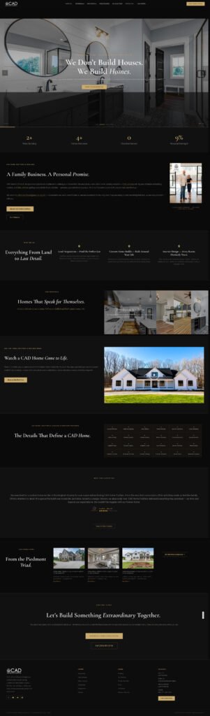 CAD Home Crafters Website Redesign for Home Builders