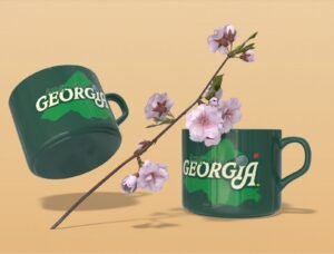 Georgia Golf Rebrand Logo for the Masters Golf Tournament depicted on a coffee mug