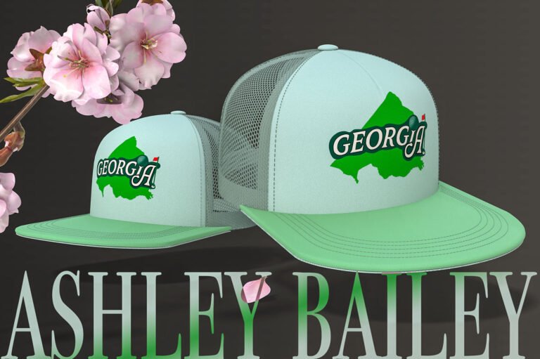 Georgia Golf Rebrand Logo for the Masters Golf Tournament depicted on an editorial baseball hat