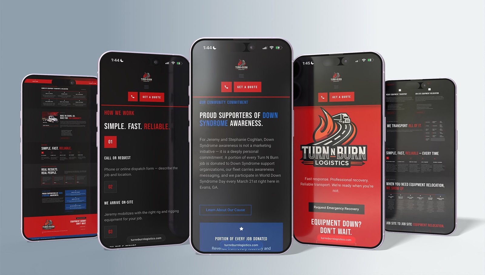 Turn N Burn Logistics, a Transportation and Heavy Equipment Operator, Rebrand and Website Development