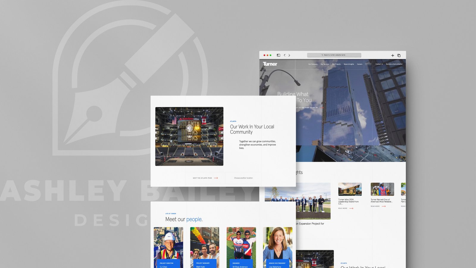 turner construction website design